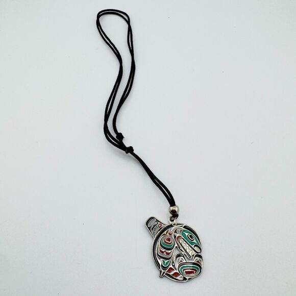 Signed Joe Wilson Orca Pendant – Symbol of Strength Canada Indigenous Artisan - Picture 4 of 11